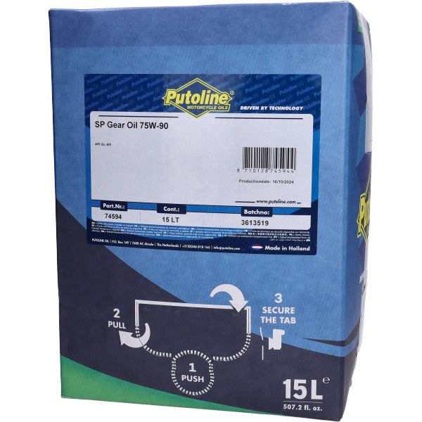 Transmissie olie Putoline 75W90 bag in box 15L 74594