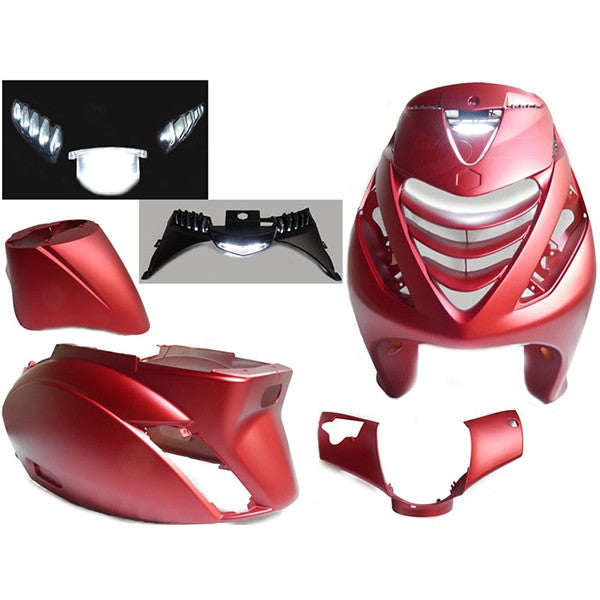 Kappenset 6-delige Power1 model SP + LED voor de Piaggio Zip