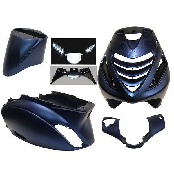 Kappenset 6-delige Power1 model SP + LED voor de Piaggio Zip