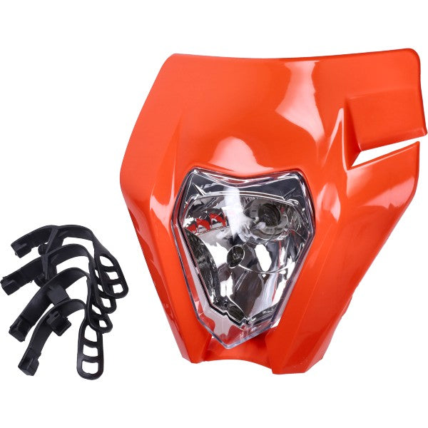 Koplampspoiler KTM enduro past op Aprilla Rieju Senda Beta