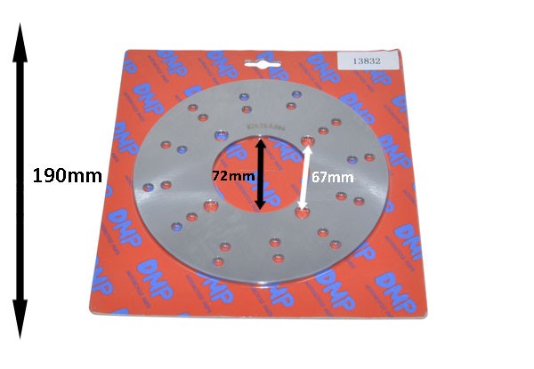 Remschijf achter 190mm Honda X8r