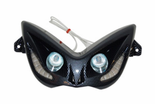 koplamp DMP halogeen met led knipperlichten past op aerox