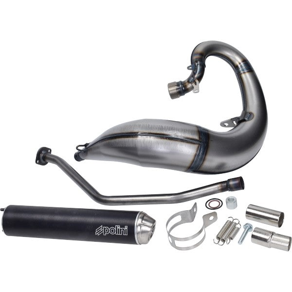 Uitlaat Polini rechts bovenlangs Beta Rr50, Minarelli am6 200.0415