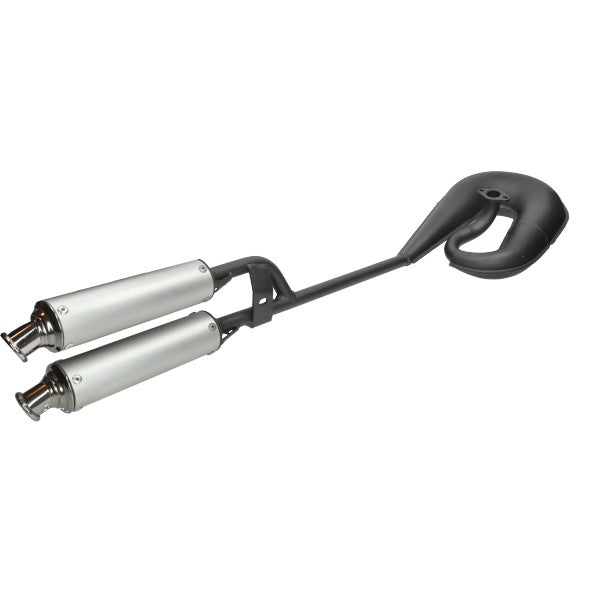 Uitlaat Tecno circuit dubbele demper alu Maxi