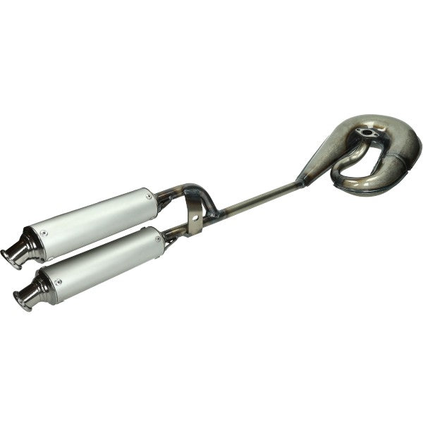 Uitlaat Tecno circuit dubbele demper alu Maxi