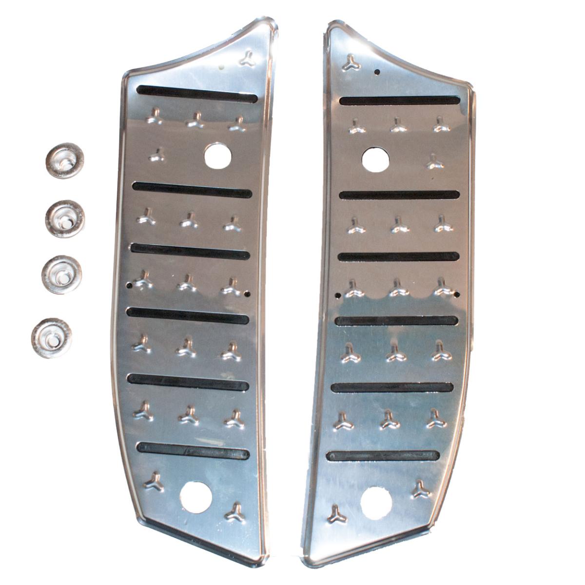 Treeplank / Voetplaat Chrome RIVA / LOOK A LIKE / ALU LUX / NAPOLI