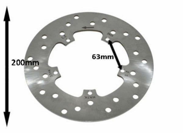 Remschijf Piaggio origineel voor 200mm Gilera Runner / Et2 / Et4 / Fly / Lxv / Primavera / Sprint / Vespa Lx / Vespa S / Zip Sp / 56395r