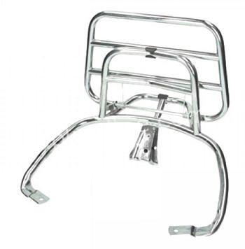 Achterdrager imitatie mat / glans zwart / chrome Vespa Sprint / Primavera / Elettrica