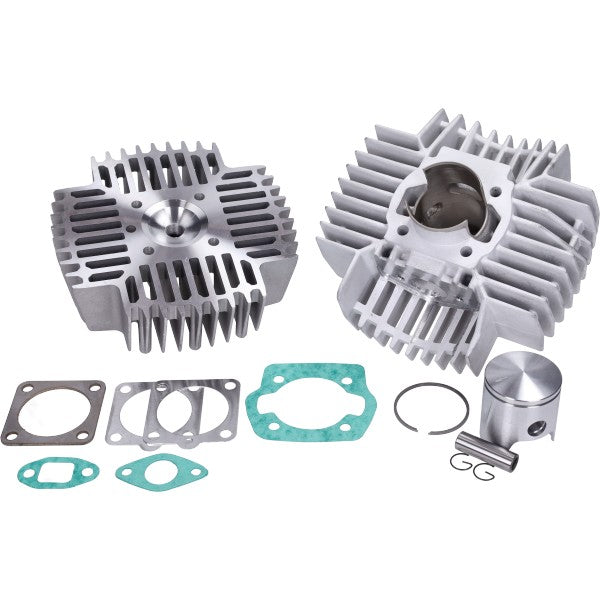 Cilinder met kop Power1 + zuiger breed alu nik 45 mm Puch Maxi