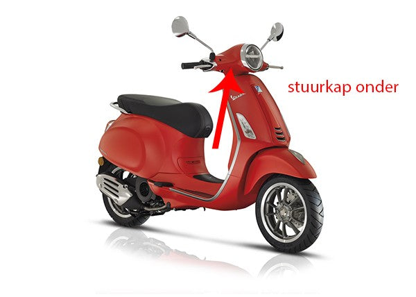 Onderstuurkap orgineel mat rood 896A Vespa Primavera