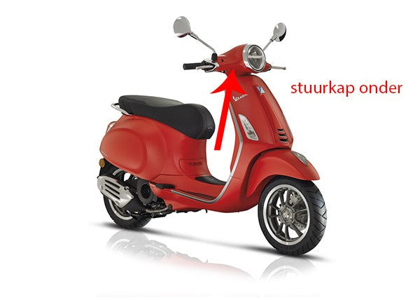 Onderstuurkap Vespa Primavera Origineel Piaggio Mat Rood 896/A