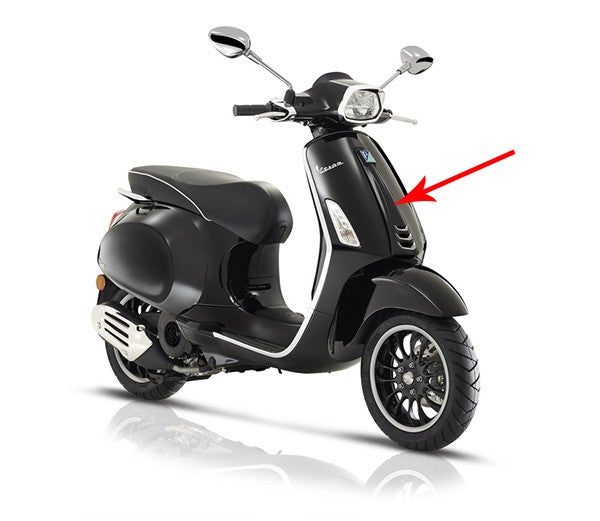 Voorscherm RST Vespa Sprint origineel midden Nero Lucido glans zwart 94