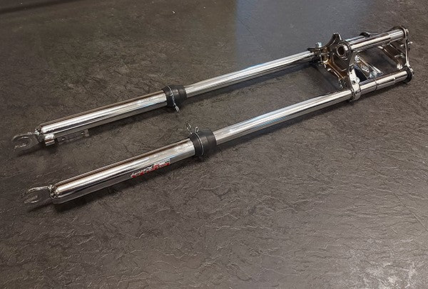 Voorvork Ebr extra lang breed compleet 710mm Puch Maxi