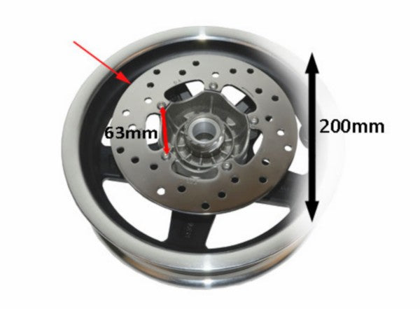 Remschijf DMP 200mm Vespa Et2 / Et4 / Fly / Lxv / Primavera / Sprint / Vespa Lx / Vespa S / Zip2000sp
