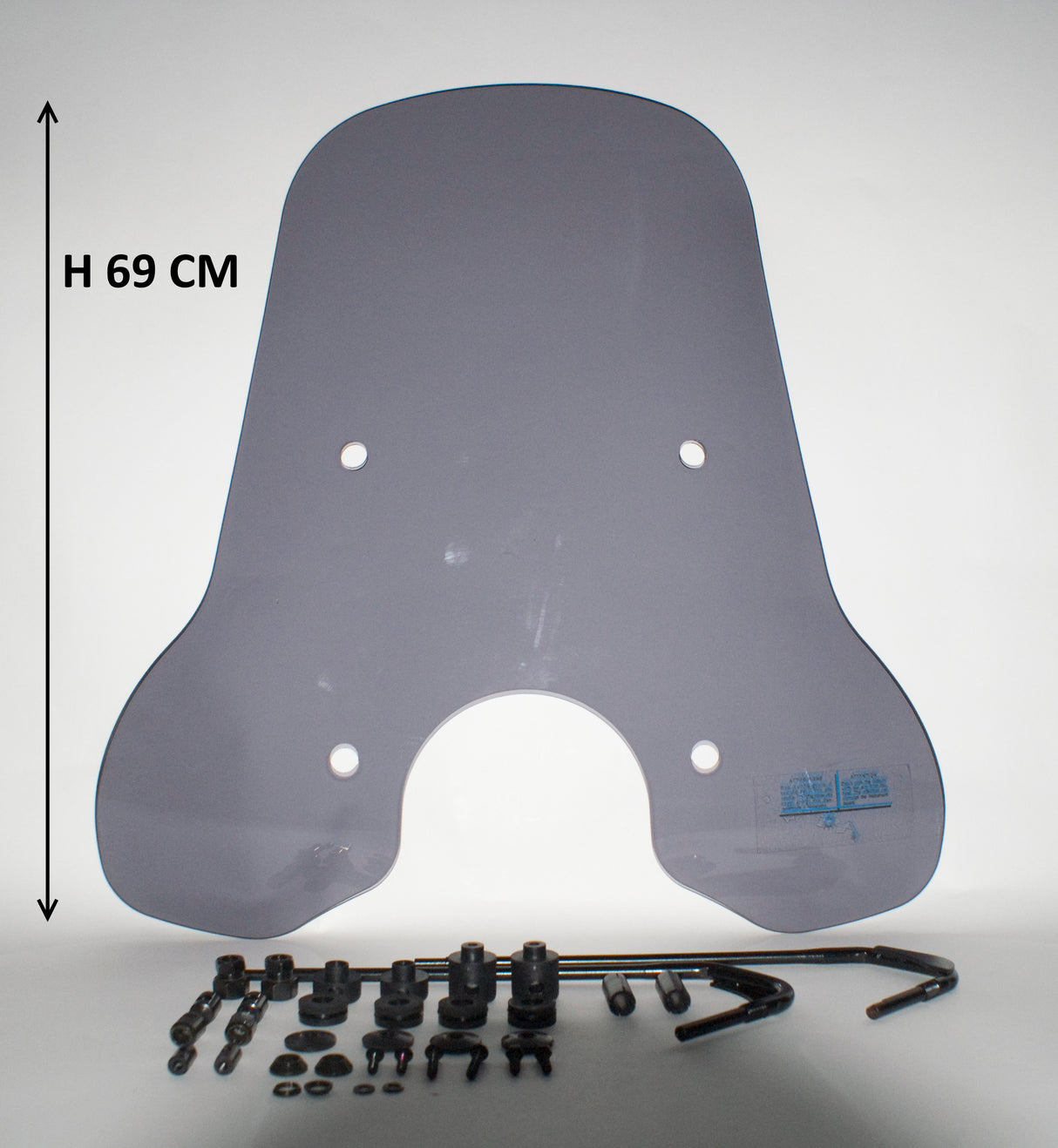 Windscherm hoog smoke / helder (transparant) Vespa Primavera