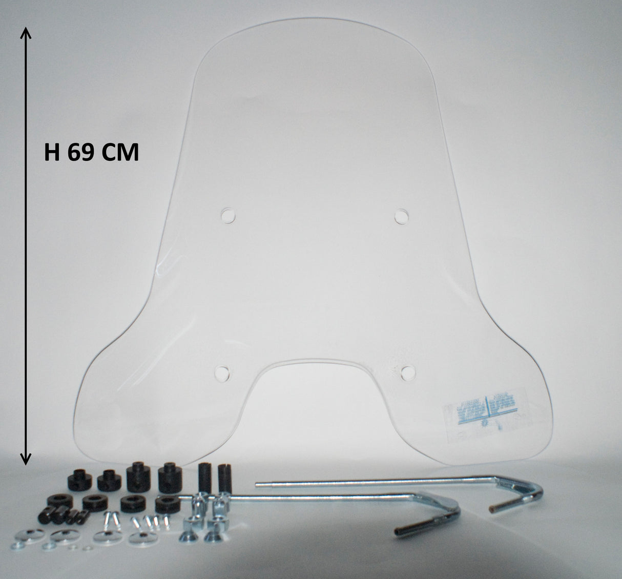 Windscherm hoog smoke / helder (transparant) Vespa Sprint