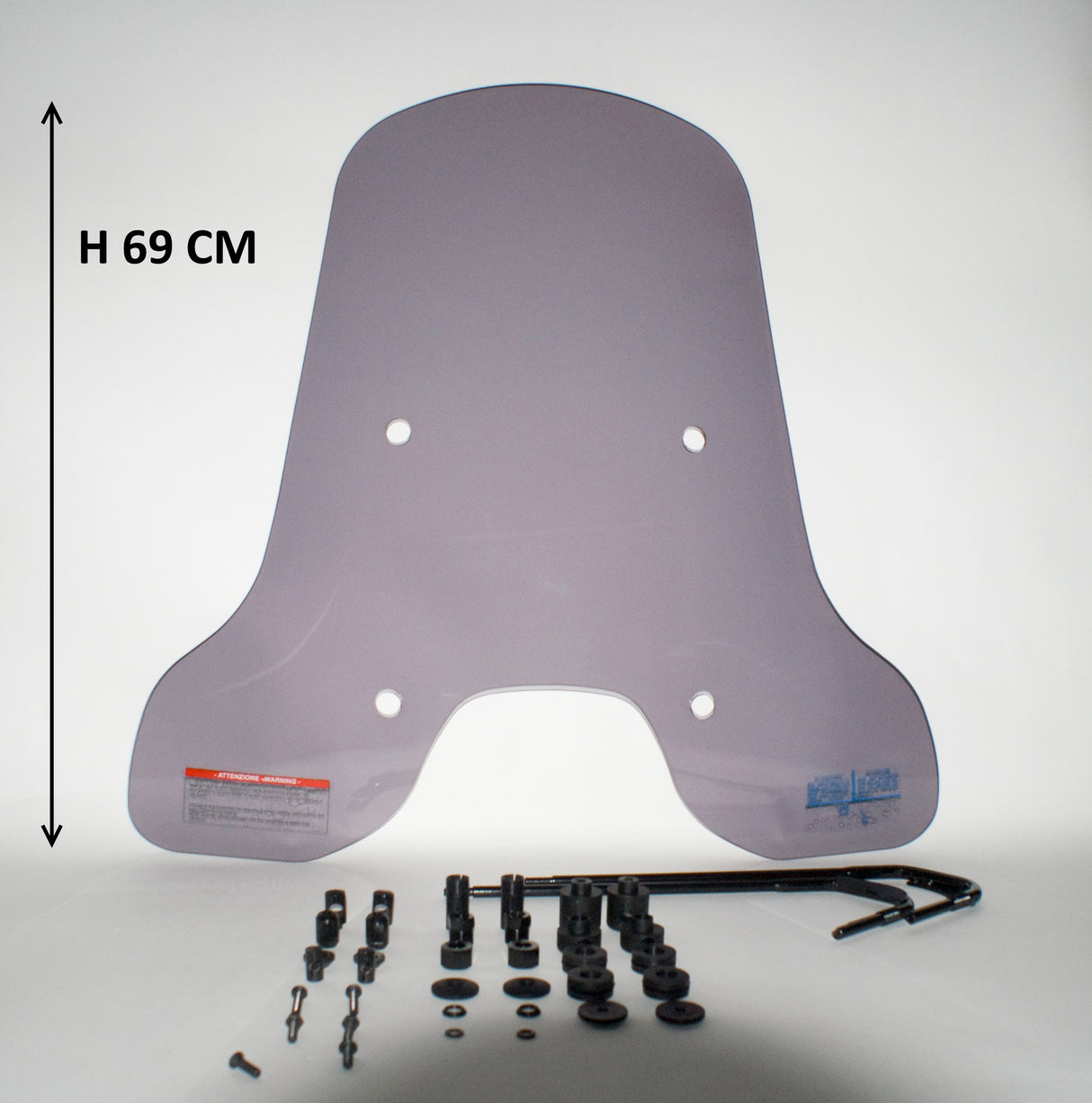 Windscherm hoog smoke / helder (transparant) Vespa Sprint