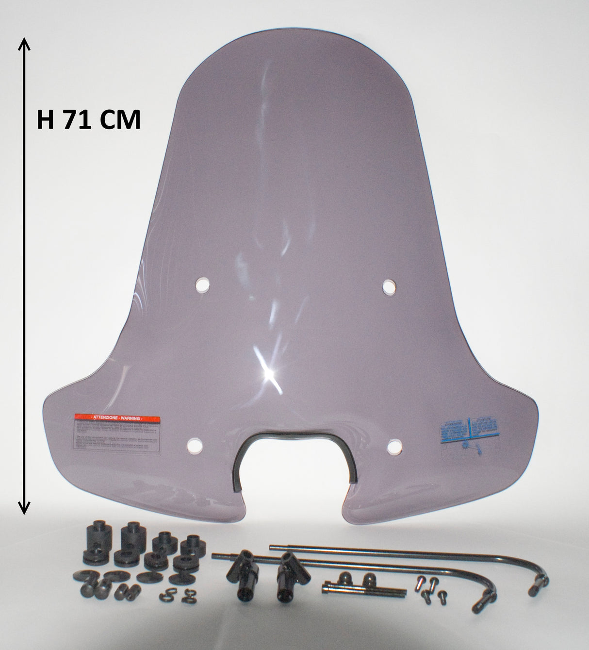 Windscherm hoog smoke / helder (transparant) Piaggio Zip