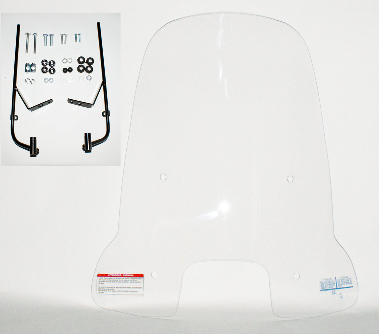 Windscherm hoog smoke / helder (transparant) AGM VX50S / BTC RIVA 1 Sport / Vespelini S / Turhbo type D