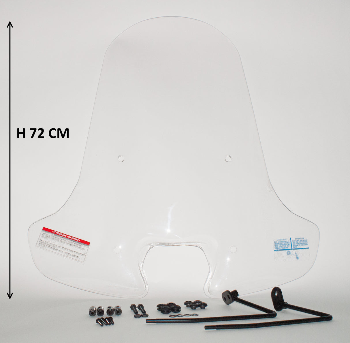 Windscherm hoog smoke / helder (transparant) SP50 / BTC Zip / Lasouris City / DJJD Twist