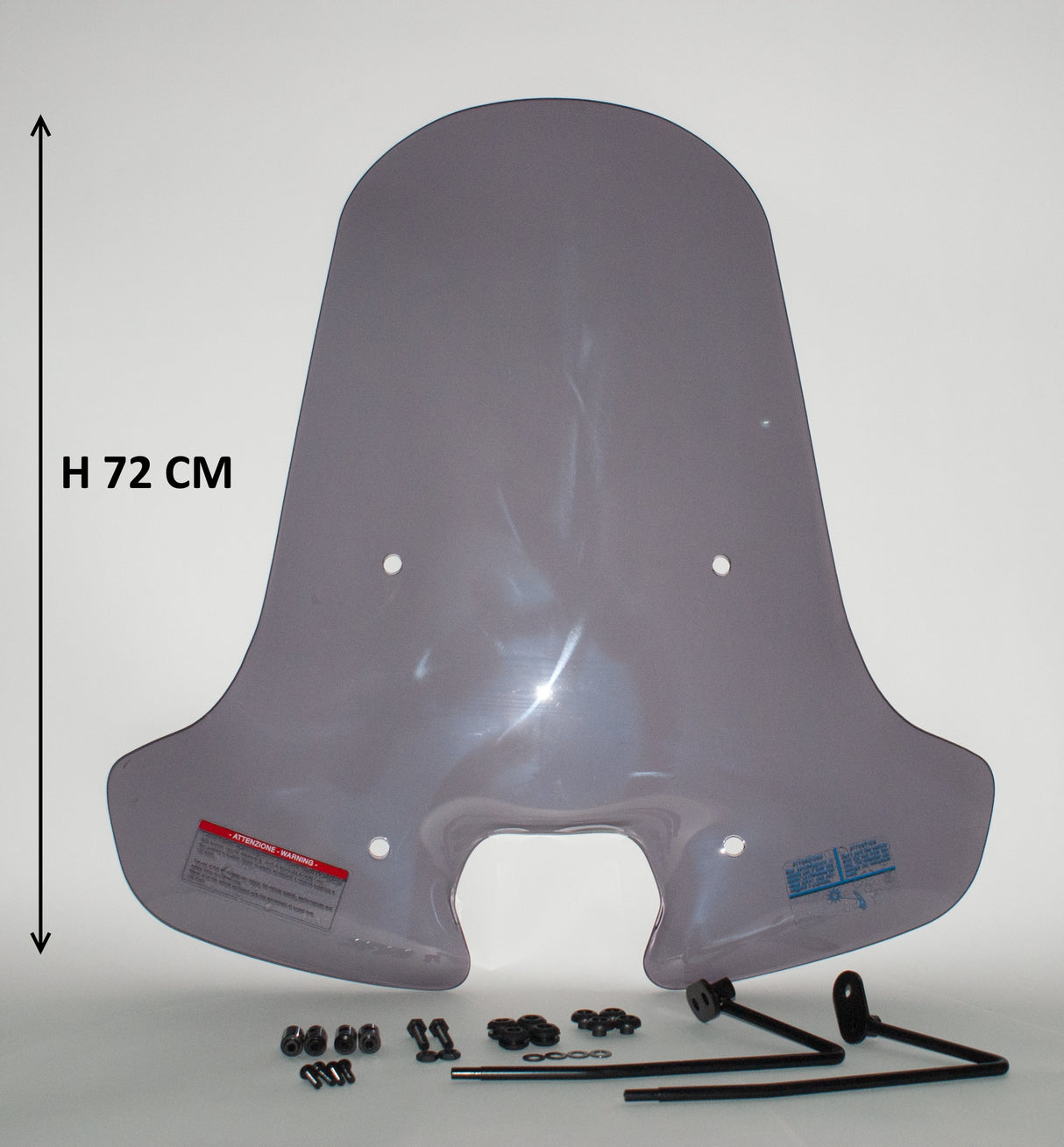 Windscherm hoog smoke / helder (transparant) SP50 / BTC Zip / Lasouris City / DJJD Twist