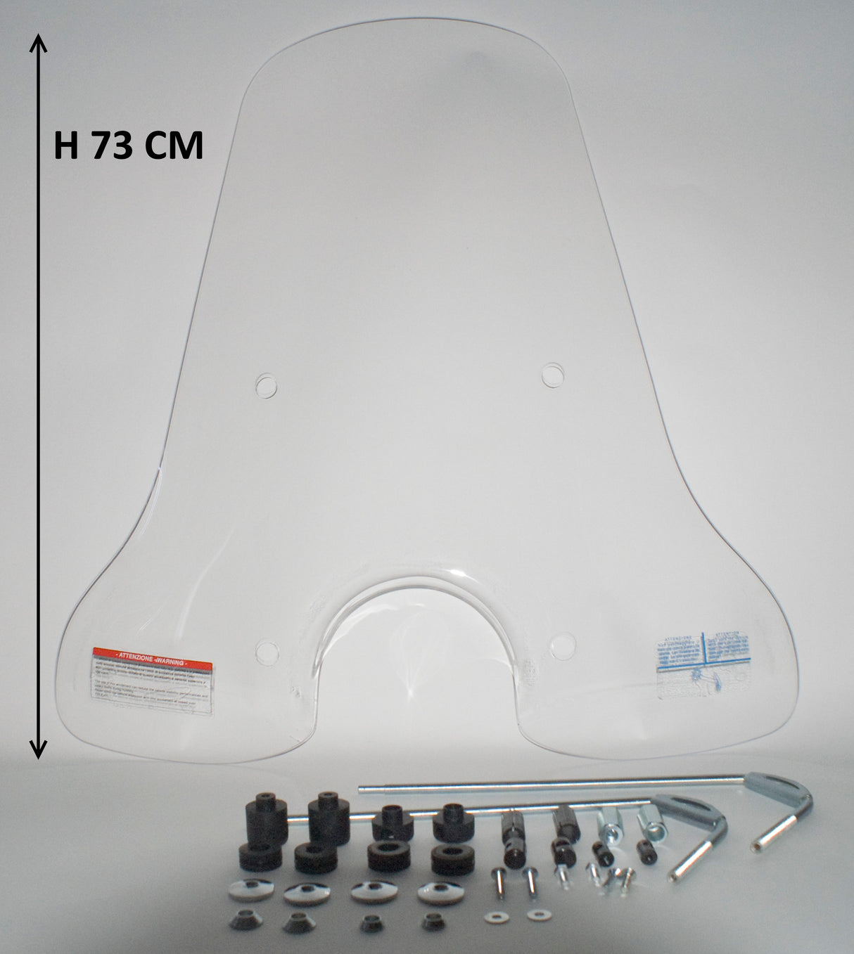 Windscherm hoog smoke / helder (transparant) Vespa LX