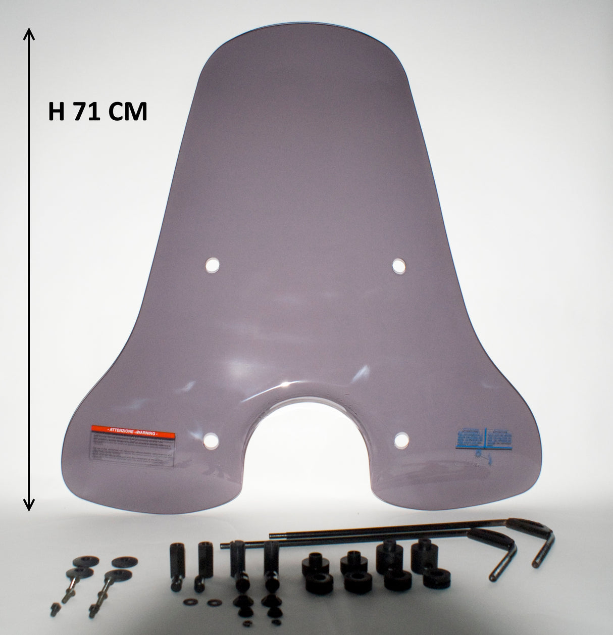 Windscherm hoog smoke / helder (transparant) Vespa LX