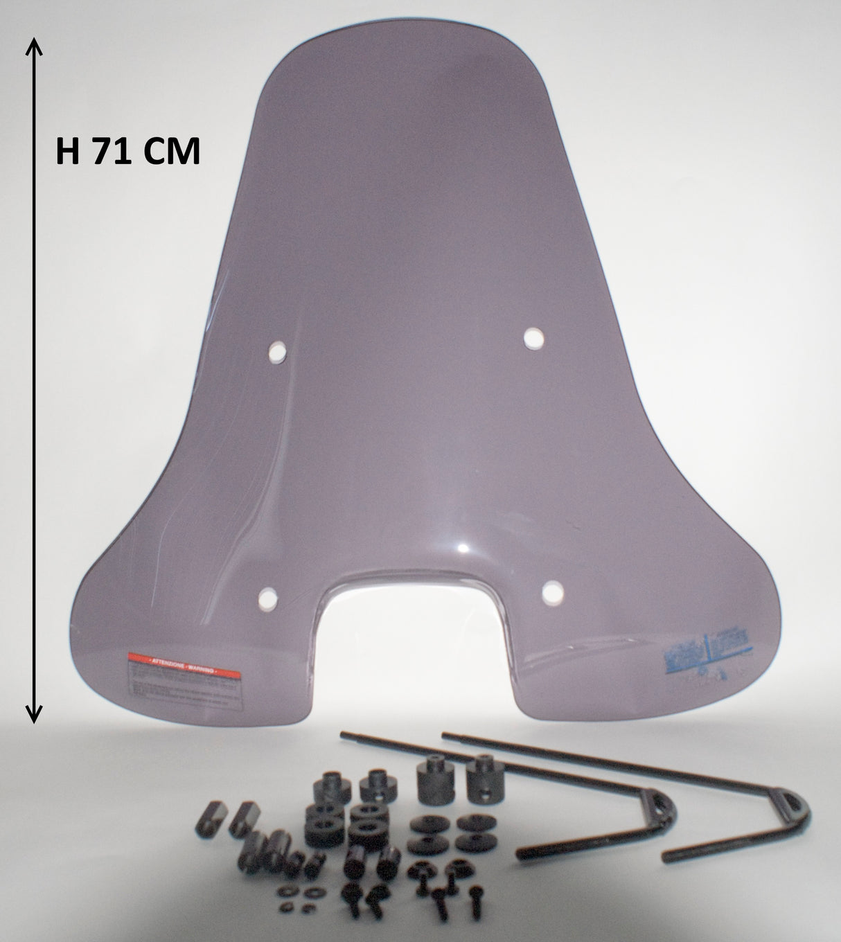 Windscherm hoog smoke / helder (transparant) Vespa S