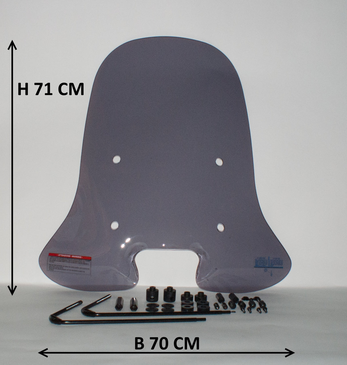 Windscherm hoog smoke / helder (transparant) Piaggio New Fly