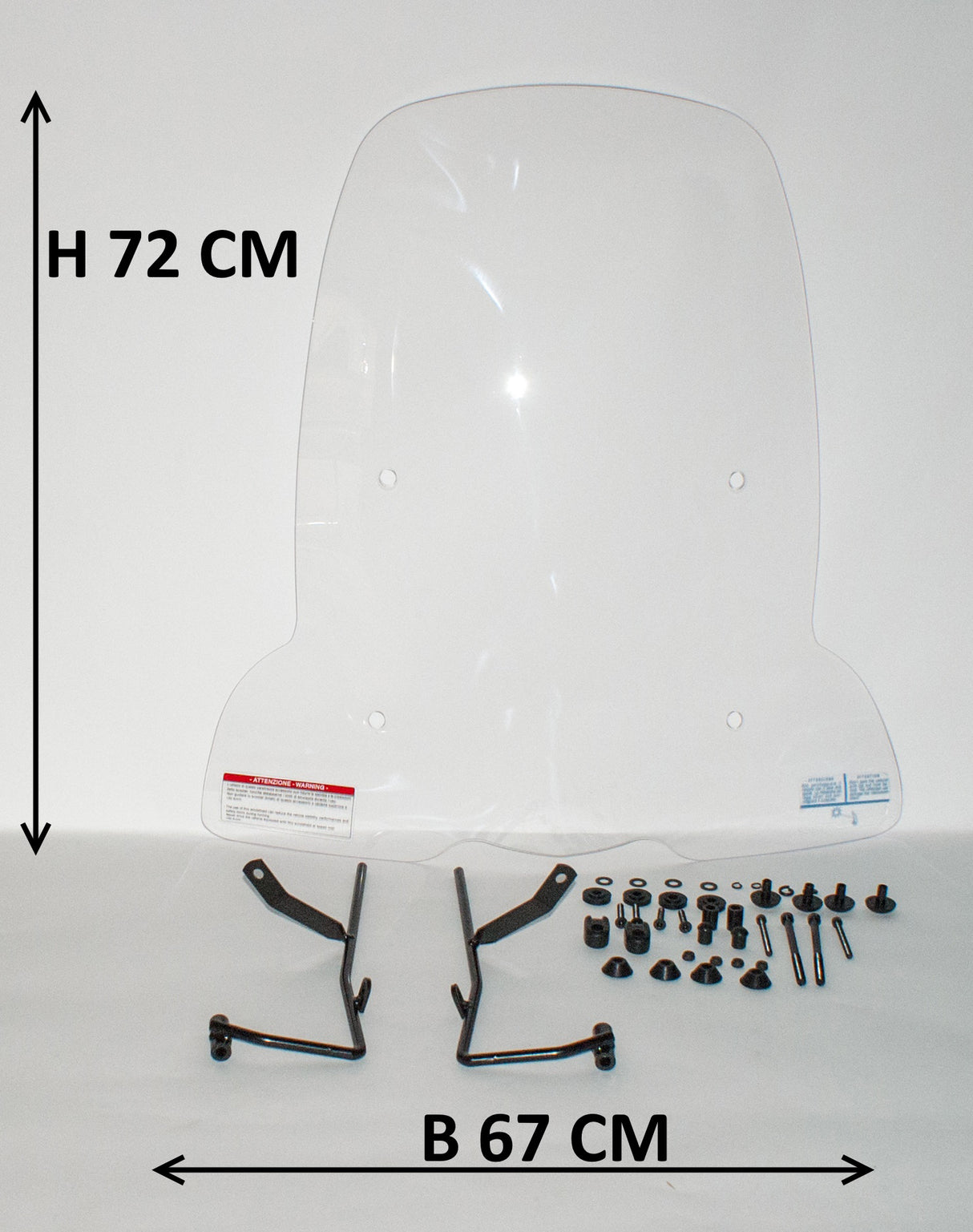 Windscherm hoog smoke / helder (transparant) Peugeot Kisbee