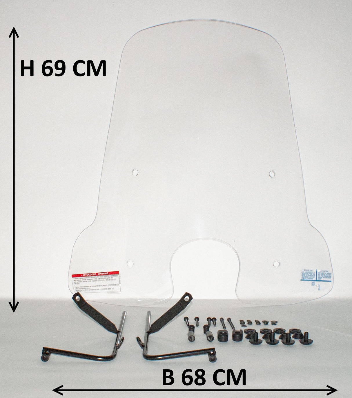 Windscherm hoog smoke / helder (transparant) Peugeot Django