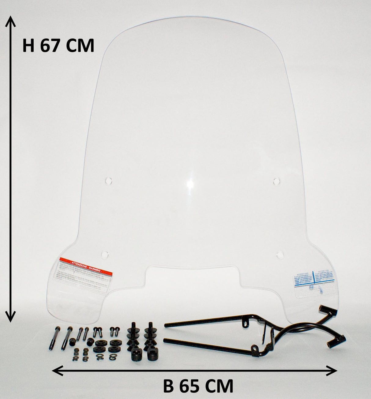 Windscherm hoog smoke / helder (transparant) Peugeot New Vivacity