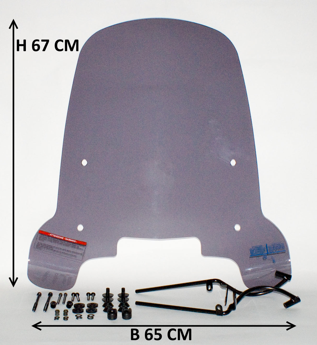 Windscherm hoog smoke / helder (transparant) Peugeot New Vivacity