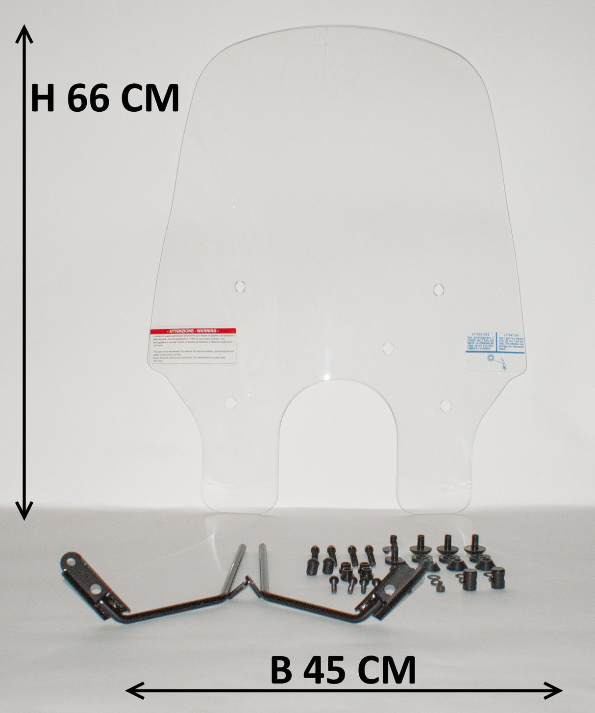 Windscherm hoog smoke / helder (transparant) Sym Allo / BTC Legend