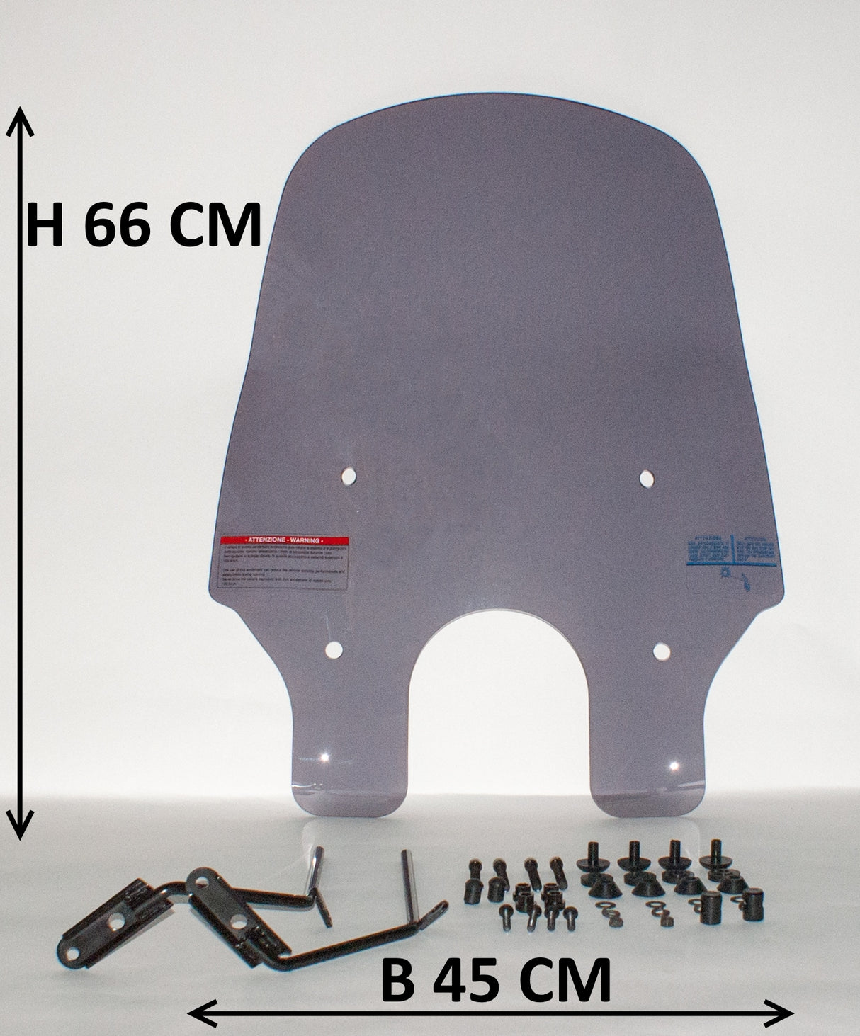 Windscherm hoog smoke / helder (transparant) Sym Allo / BTC Legend