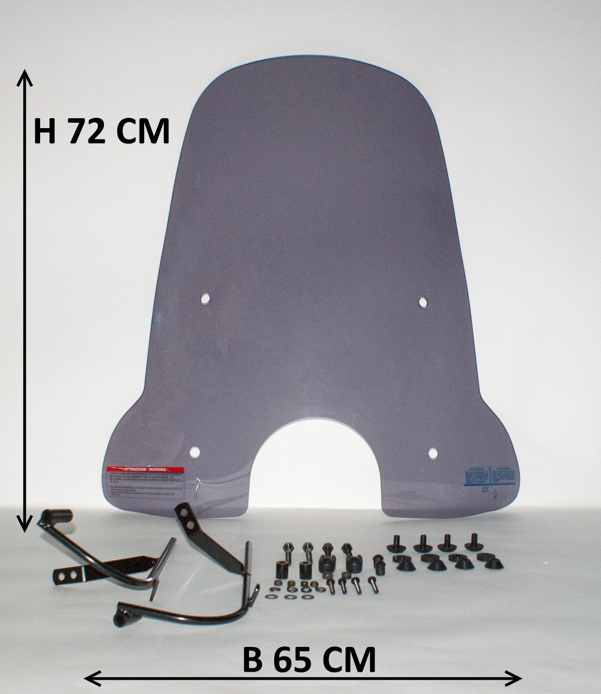 Windscherm hoog smoke / helder (transparant) Sym Fiddle 2