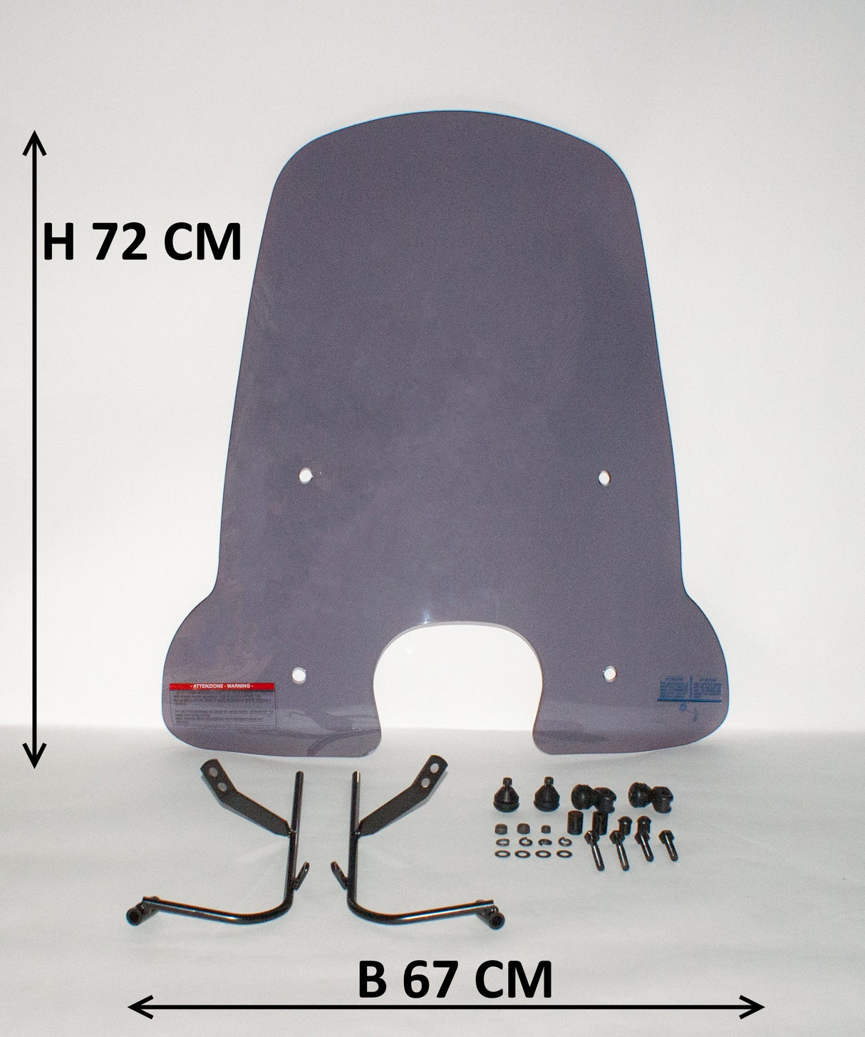 Windscherm hoog smoke / helder (transparant) Sym Fiddle 3