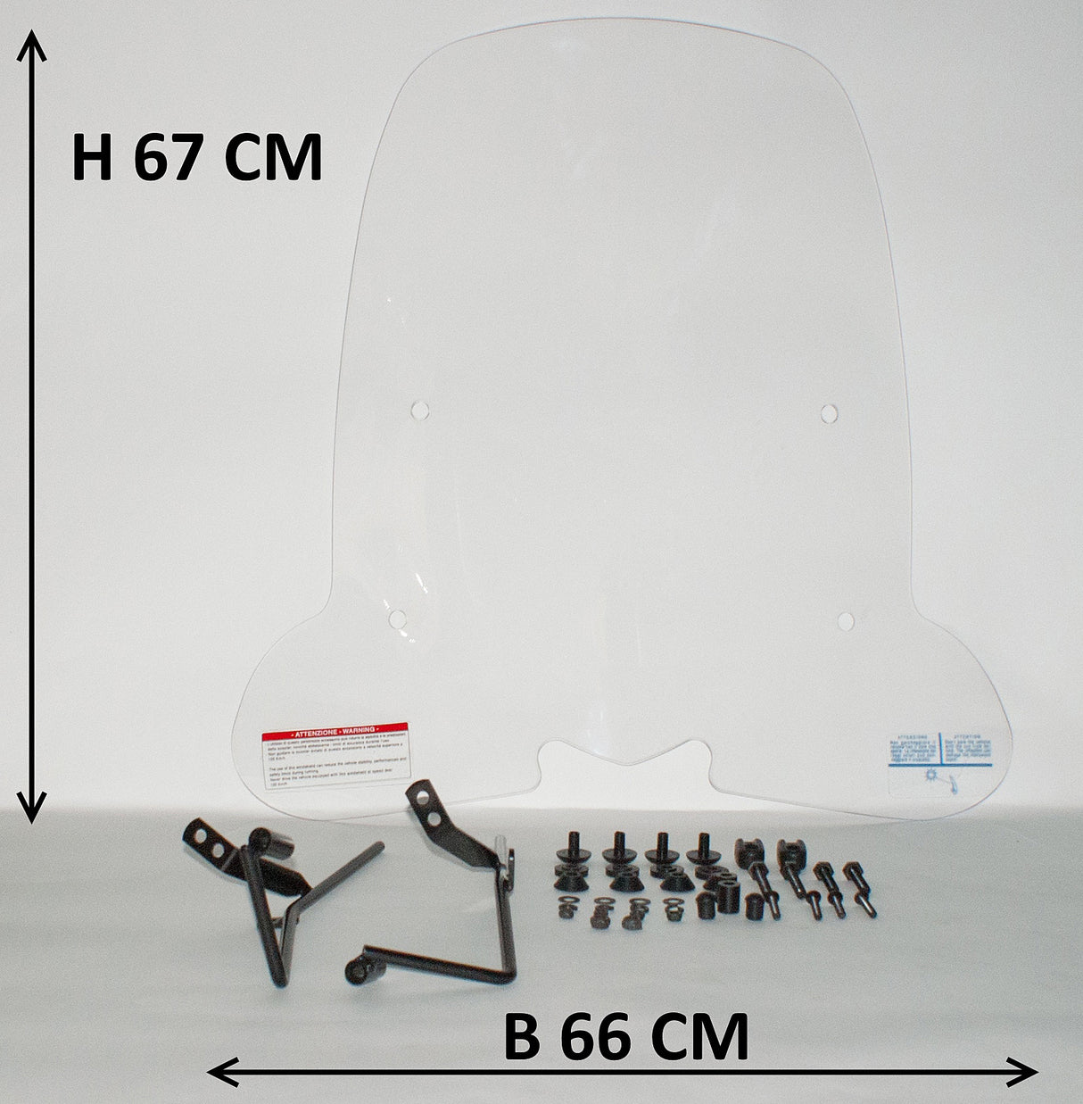 Windscherm hoog smoke / helder (transparant) Sym Orbit / Orbit 2 / XPRO