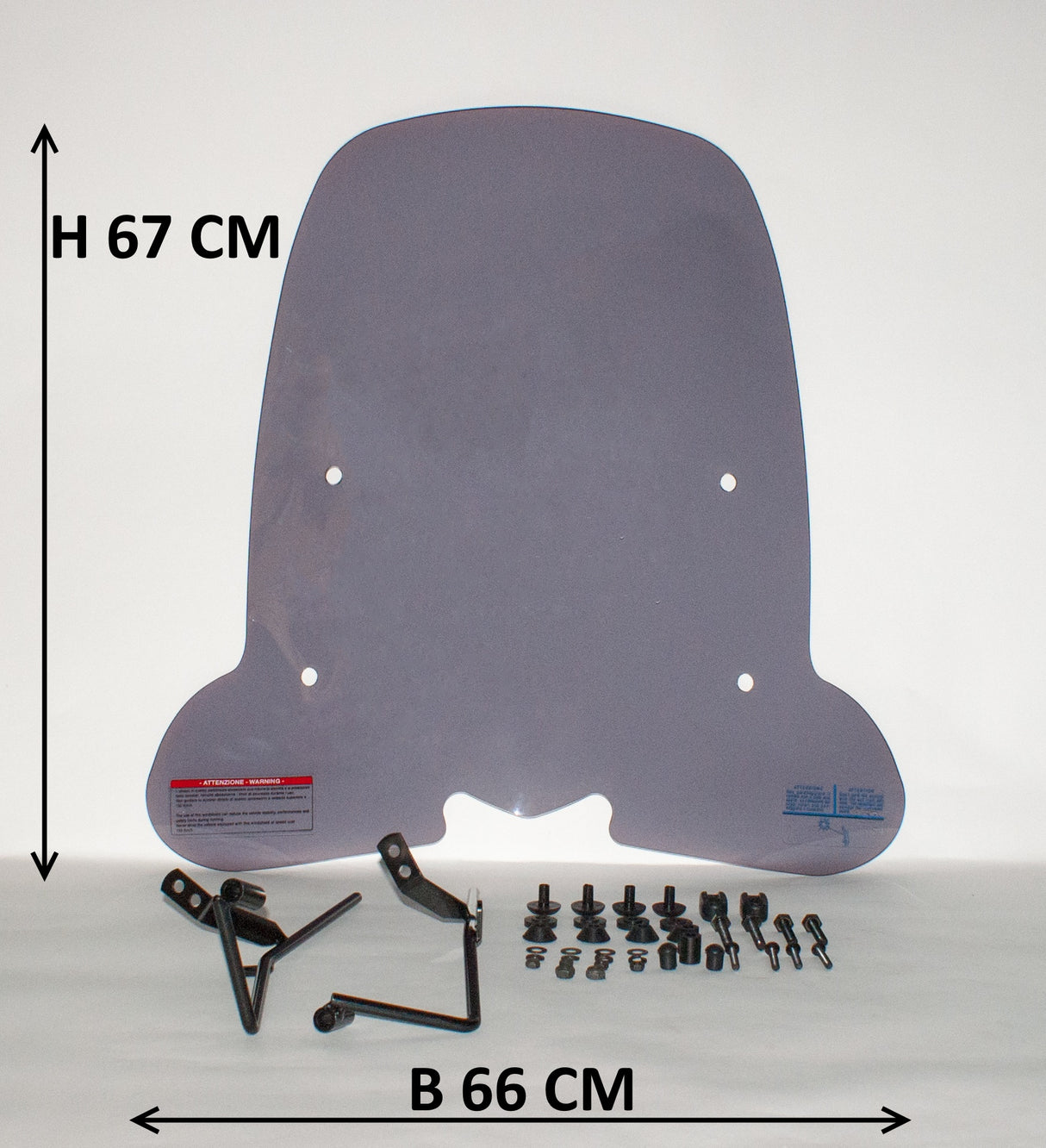 Windscherm hoog smoke / helder (transparant) Sym Orbit / Orbit 2 / XPRO