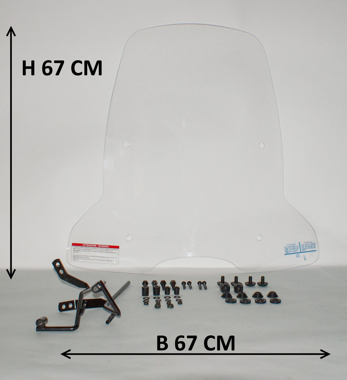 Windscherm hoog smoke / helder (transparant) IVA E-GO S2/S3/S4/S5)
