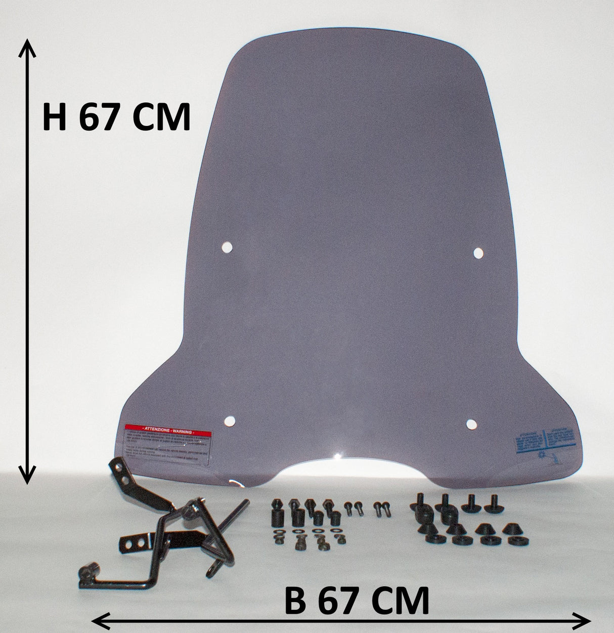 Windscherm hoog smoke / helder (transparant) IVA E-GO S2/S3/S4/S5)