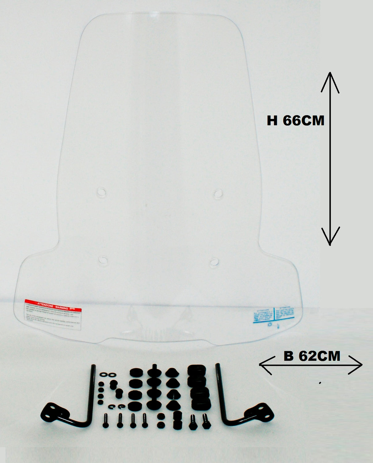 Windscherm hoog smoke / helder (transparant) NIU M Serie