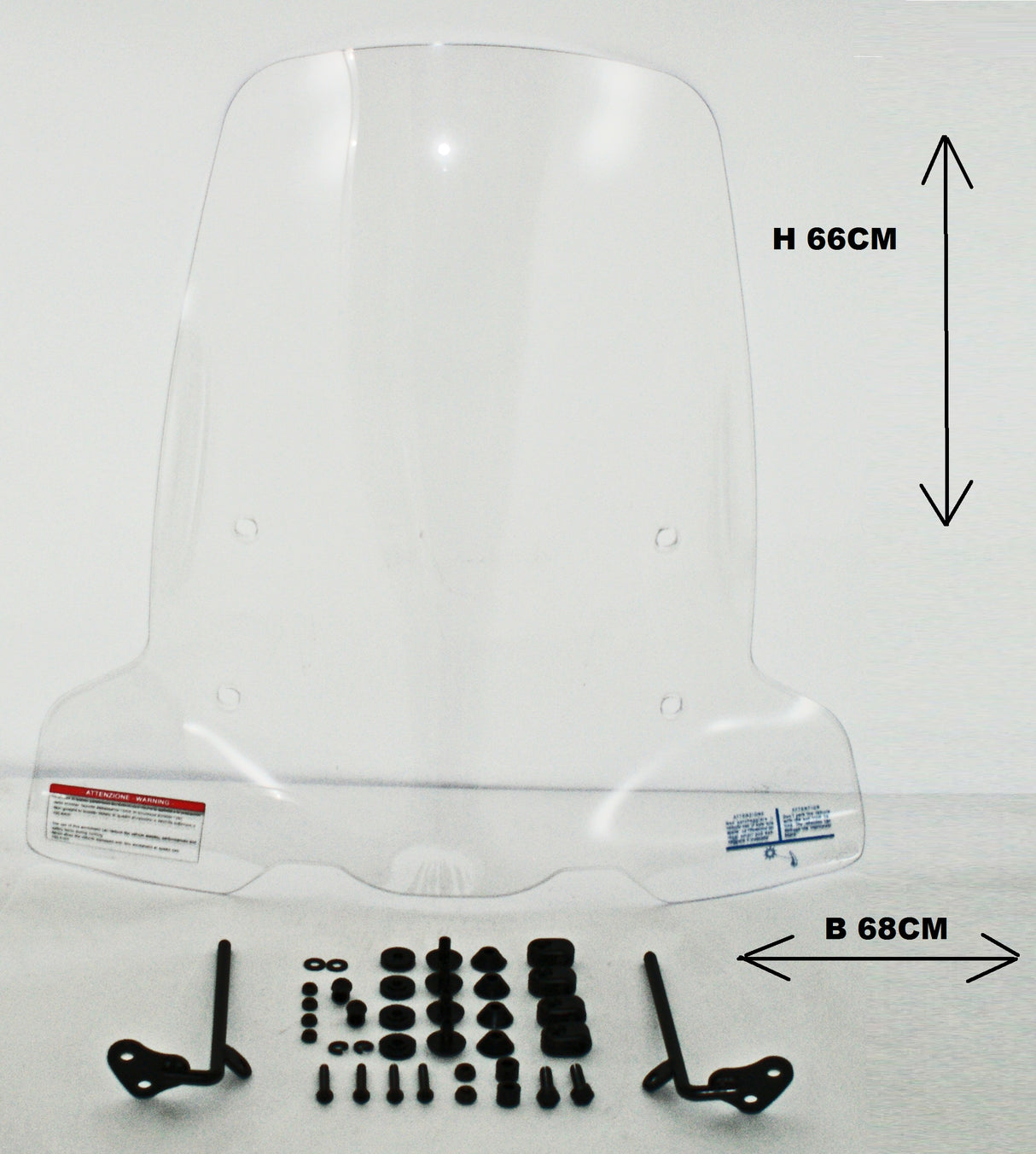 Windscherm hoog smoke / helder (transparant) NIU N-Serie