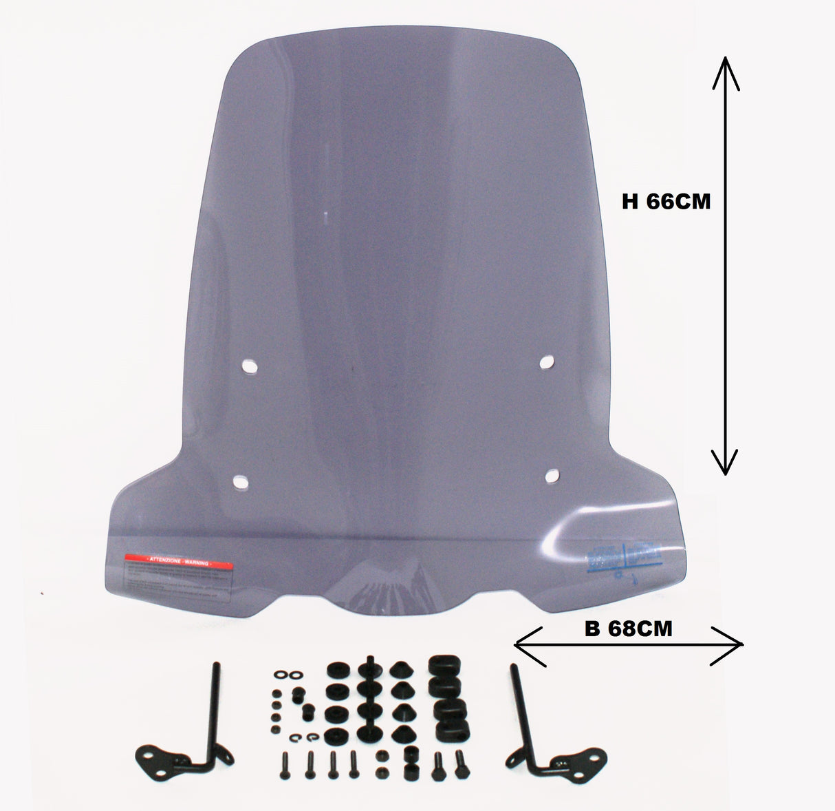 Windscherm hoog smoke / helder (transparant) NIU N-Serie