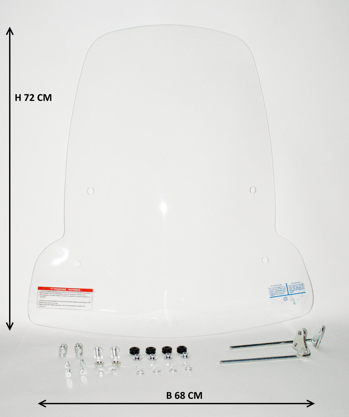 Windscherm hoog smoke / helder (transparant) Sym Mio