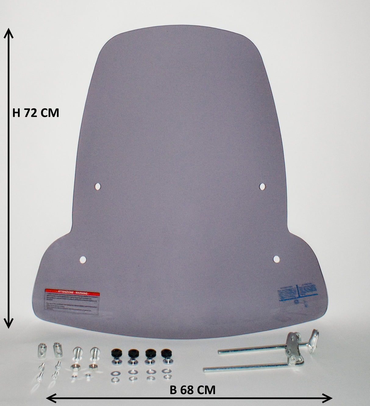 Windscherm hoog smoke / helder (transparant) Sym Mio