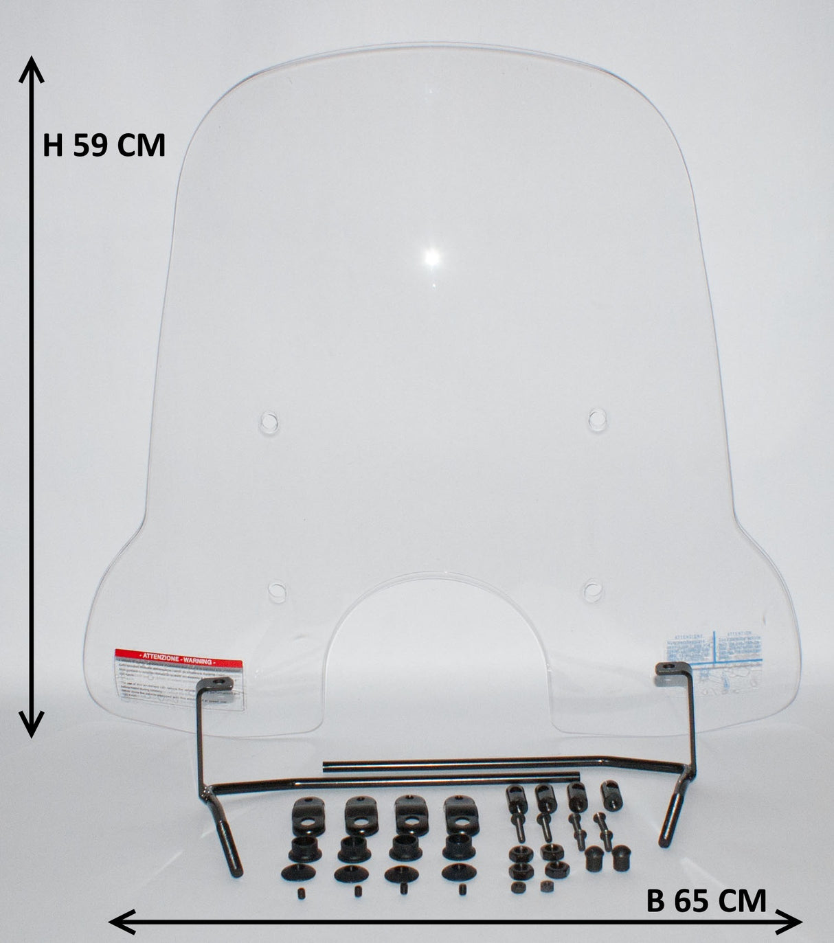 Windscherm hoog smoke / helder (transparant) Turbho Pisa / GTS Piemonte / Berini Toscane / Razzo Pisa