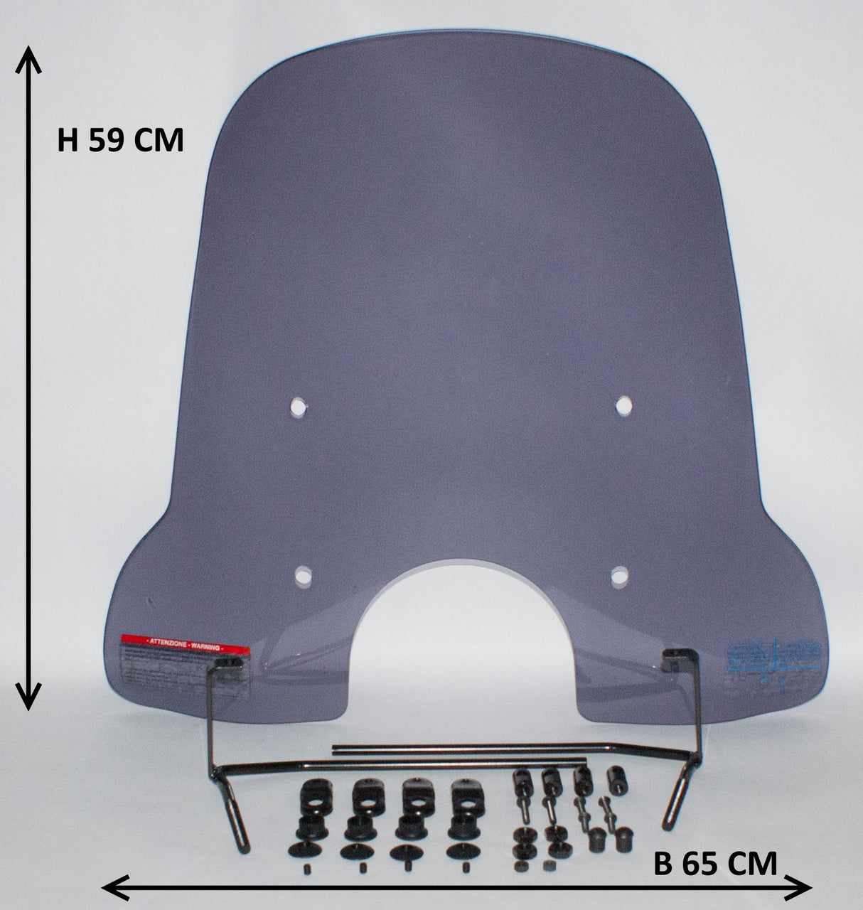 Windscherm hoog smoke / helder (transparant) Turbho Pisa / GTS Piemonte / Berini Toscane / Razzo Pisa