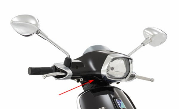 Onderstuurkap orgineel zwart lucido 94 Vespa Sprint