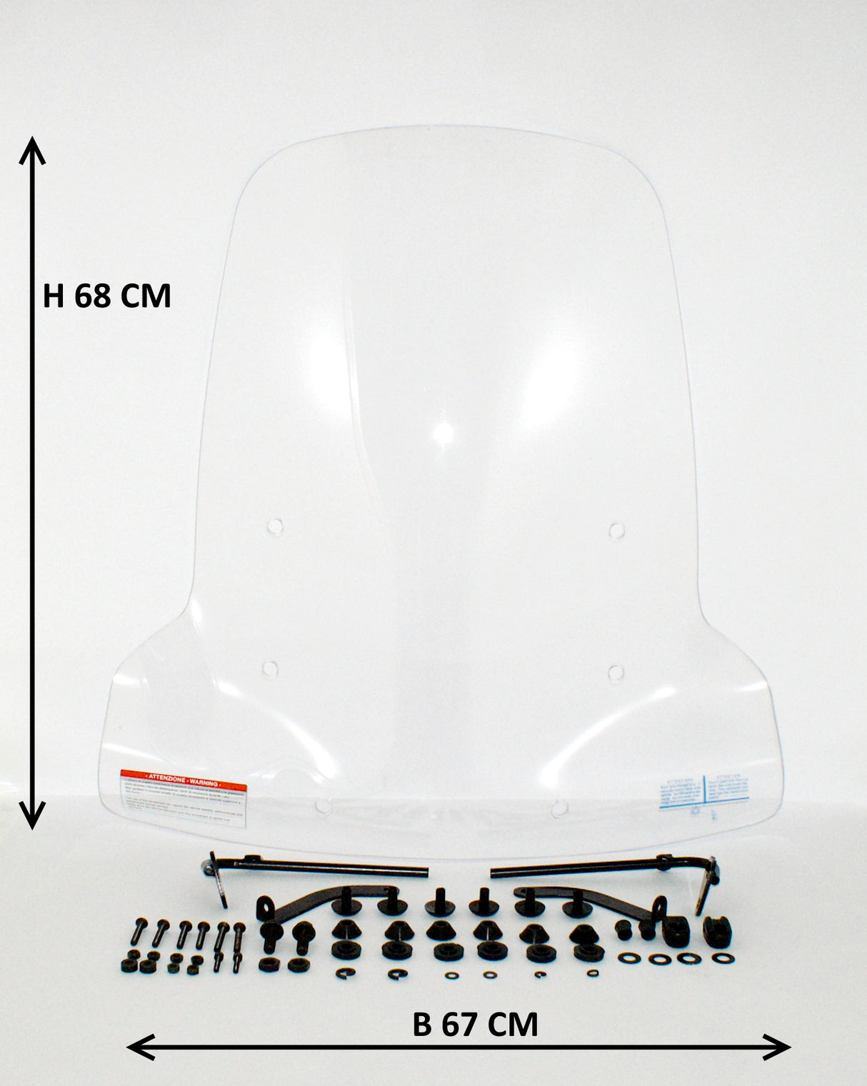 Windscherm hoog smoke / helder (transparant) Sym New Mio 2018>